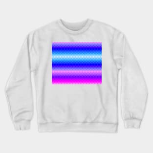 Pink Purple Blue Gradient Scales Crewneck Sweatshirt